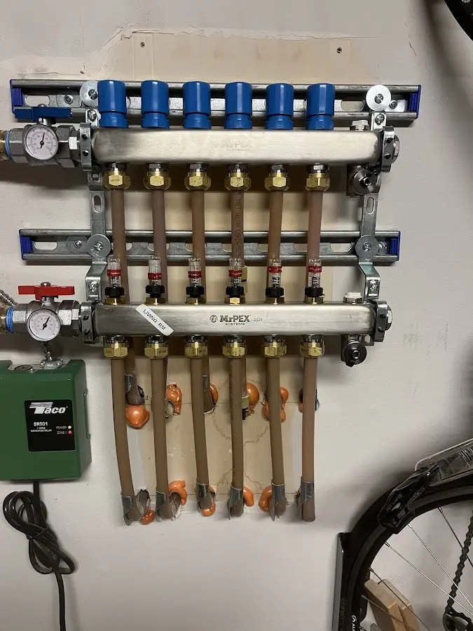 Plumber performing Gas Line Installation at a residential property in Dripping Springs